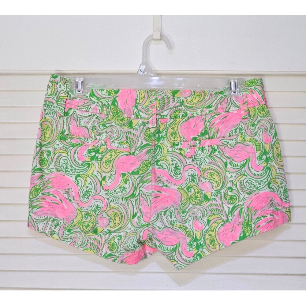 Lilly Pulitzer Women's Pink Flamingo Hot Wings The Walsh Short Size 0 2624
